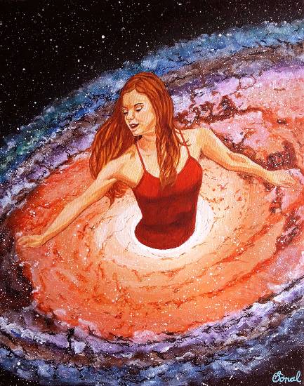 Painting by Sonal Poghat - Her cosmic dance