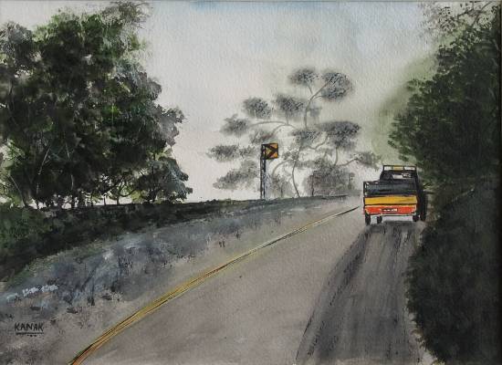 Painting by Dr Kanak Sharma - Going home