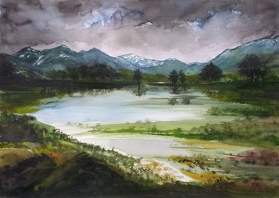 Painting by Dr Kanak Sharma - A Beautiful Day