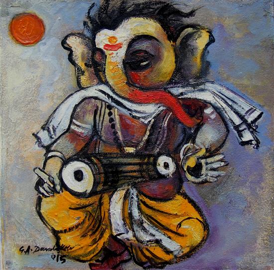 Painting by G A Dandekar - Ganesha
