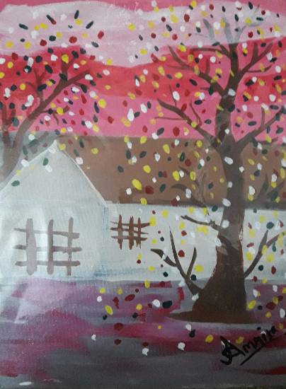 Painting by Amrita Kaur Khalsa - Pink City