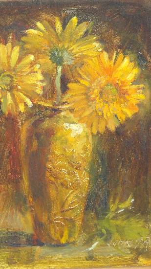 Painting by John Fernandes - Chrysanthemums