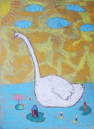 Paintings by Mihika Swapnil Parulekar - A Swan