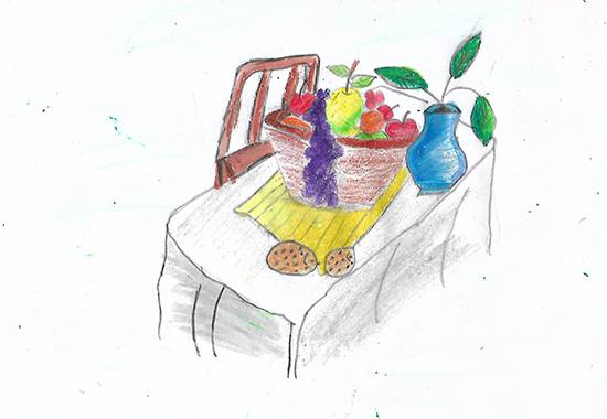 Painting by Isha Bhattacharjee - Dining table look
