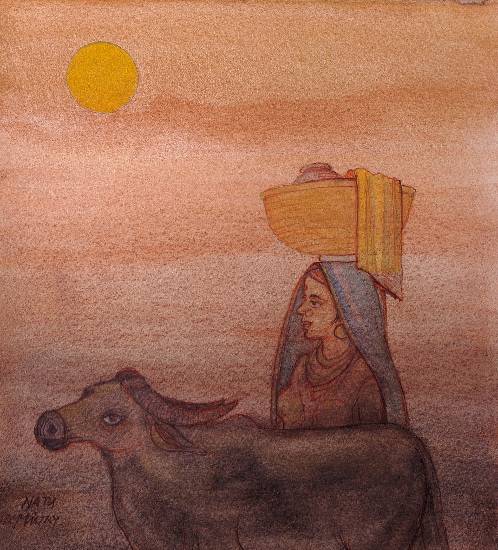 Painting by Natubhai Mistry - Untitled - 43