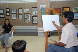Demonstration of Painting by Sanjay Shelar & Khilchand Chaudhary