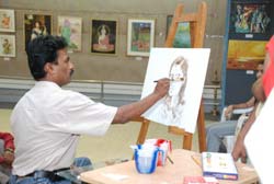Demonstration of Painting by Sanjay Shelar & Khilchand Chaudhary