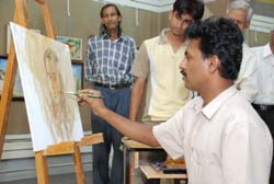 Demonstration of Painting by Sanjay Shelar & Khilchand Chaudhary