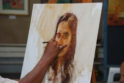 Demonstration of Painting by Sanjay Shelar & Khilchand Chaudhary