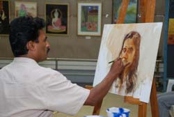 Demonstration of Painting by Sanjay Shelar & Khilchand Chaudhary