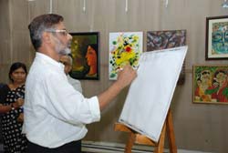 Demonstration of Painting by Sanjay Shelar & Khilchand Chaudhary