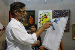 Demonstration of Painting by Sanjay Shelar & Khilchand Chaudhary