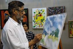 Demonstration of Painting by Sanjay Shelar & Khilchand Chaudhary