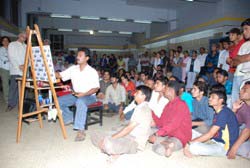 Demonstration of Painting by Sanjay Shelar & Khilchand Chaudhary