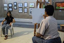 Demonstration of Painting by Sanjay Shelar & Khilchand Chaudhary