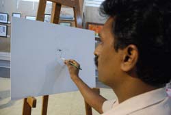 Demonstration of Painting by Sanjay Shelar & Khilchand Chaudhary