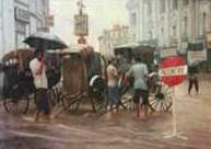 Calcutta Monsoon, Painting by Sanjay Bhattacharya 