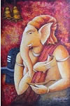 Ganesha - II, Painting by Anirban Seth