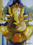 Ganesha, Painting by Anirban Seth