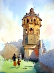 Watch Tower, Landscape, Stone car by Kudal Hiremathi
