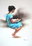 Reading Figurative,Painting by Mukta Avachat