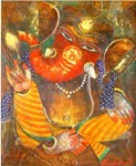 Ganesh - XIV,Painting by Paresh Hazra