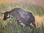 Bull, Painting by Siddharth Ghosh