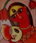 Mother and Child - II, Painting by Siddharth Ghosh