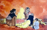 Rest, Painting by Subhash Pawar