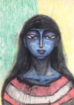 In Blue, Painting by Sumana Nath De
