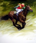 Horse Rider, Painting by Vilas Chormale