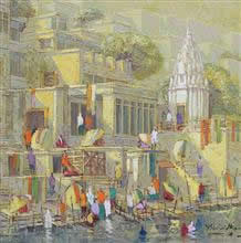 Banaras - 12, Painting by Yashwant Shirwadkar