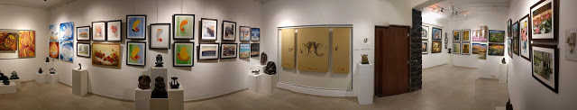 Display at the second edition of Emerging Artists Show at Indiaart Gallery, Pune - Panoramic view