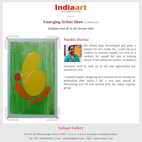 Second edition of Emerging Artists Show by Indiaart gallery, Pune - Nandita Sharma