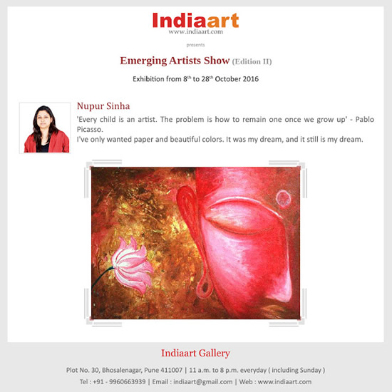 Second edition of Emerging Artists Show by Indiaart gallery, Pune - Nupur Sinha