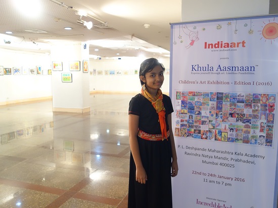 Anuska Biswas inside the gallery