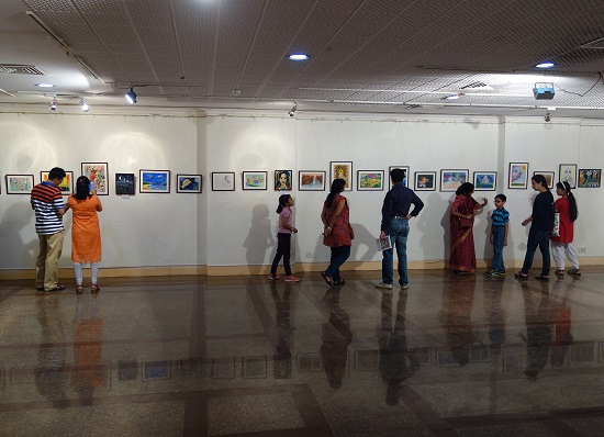 Visitors at Khula Aasmaan - Children's Art Exhibition - Edition I by Indiaart Gallery