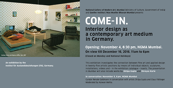 Invitation -  Come In Interior Design as a Contemporary Art Medium in Germany