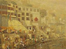 Banaras - 35, painting by Yashwant Shirwadkar, Oil on Canvas, 30 x 40 inches