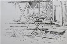 Heritage Hotel XIII, Matheran, Sketch by Chitra Vaidya, Ink and Watercolour on Paper, 6.5  x  10 inches