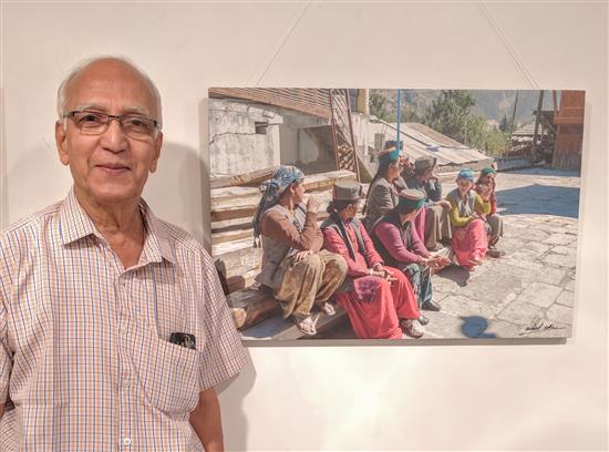Badminton coach Shri. Manohar Godse at my photography show at Jehangir Art Gallery, Mumbai