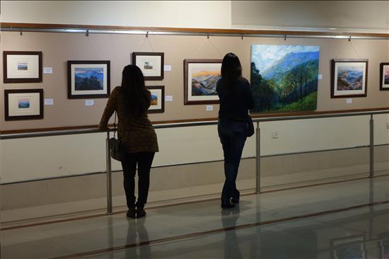 Visitors to the show