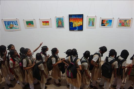 Keen interest shown by school children visiting the show
