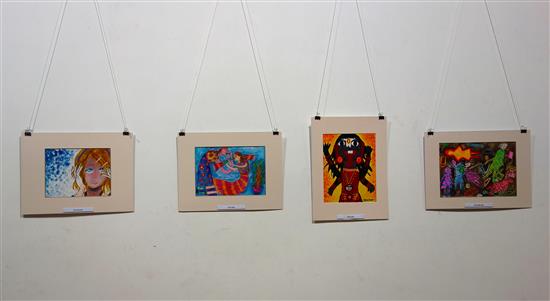 Paintings on display
