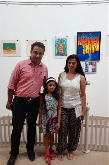 Child Artist with Parents