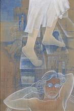 Colours of Life, The erotics of my attic, Painting by Abhijit Gupta, Acylic on Canvas, 24 X 36