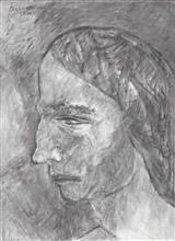 Colours of Life, Head painting by Akbar Padmasee, Oil on Board, 21.5 X 30 inches