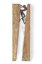 Colours of Life, Compressional painting by Arzan Khambatta, Wood and iron, 7 X 72 inches