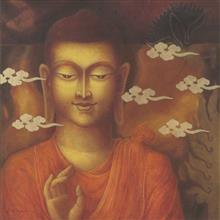 Colours of Life, Tathagta painting by Atin Basak, Tempera on Canvas, 24 X 24 inches