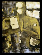 Colours of Life, Painting by Bina Aziz, mixed media with gold foil on Canvas, 24 X 36 inches